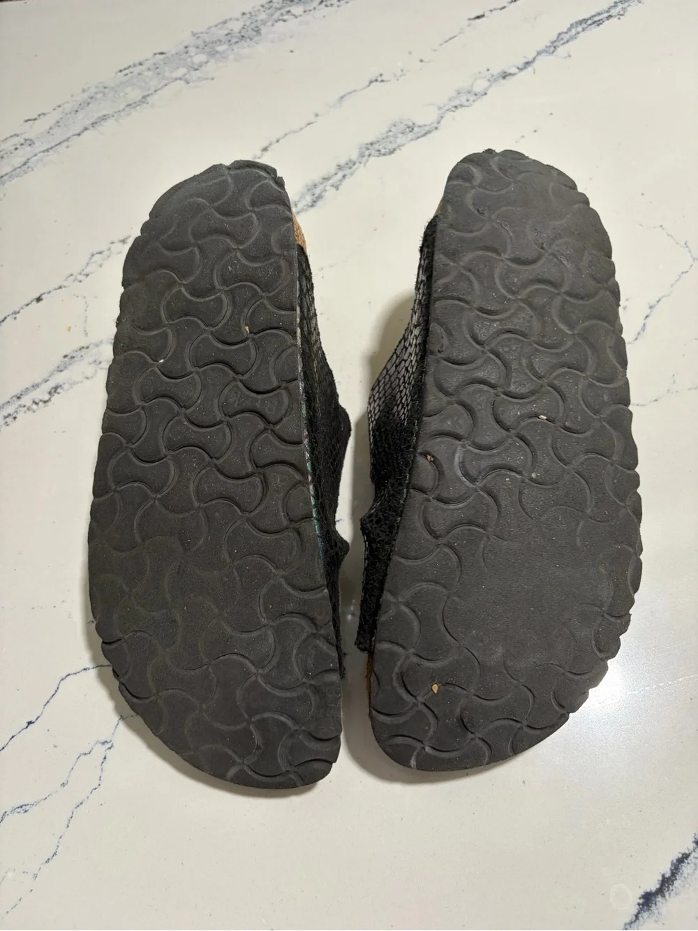 Birkenstock mermaid Black Double-Buckle Slide Sandals size 40 - Picture 7 of 10